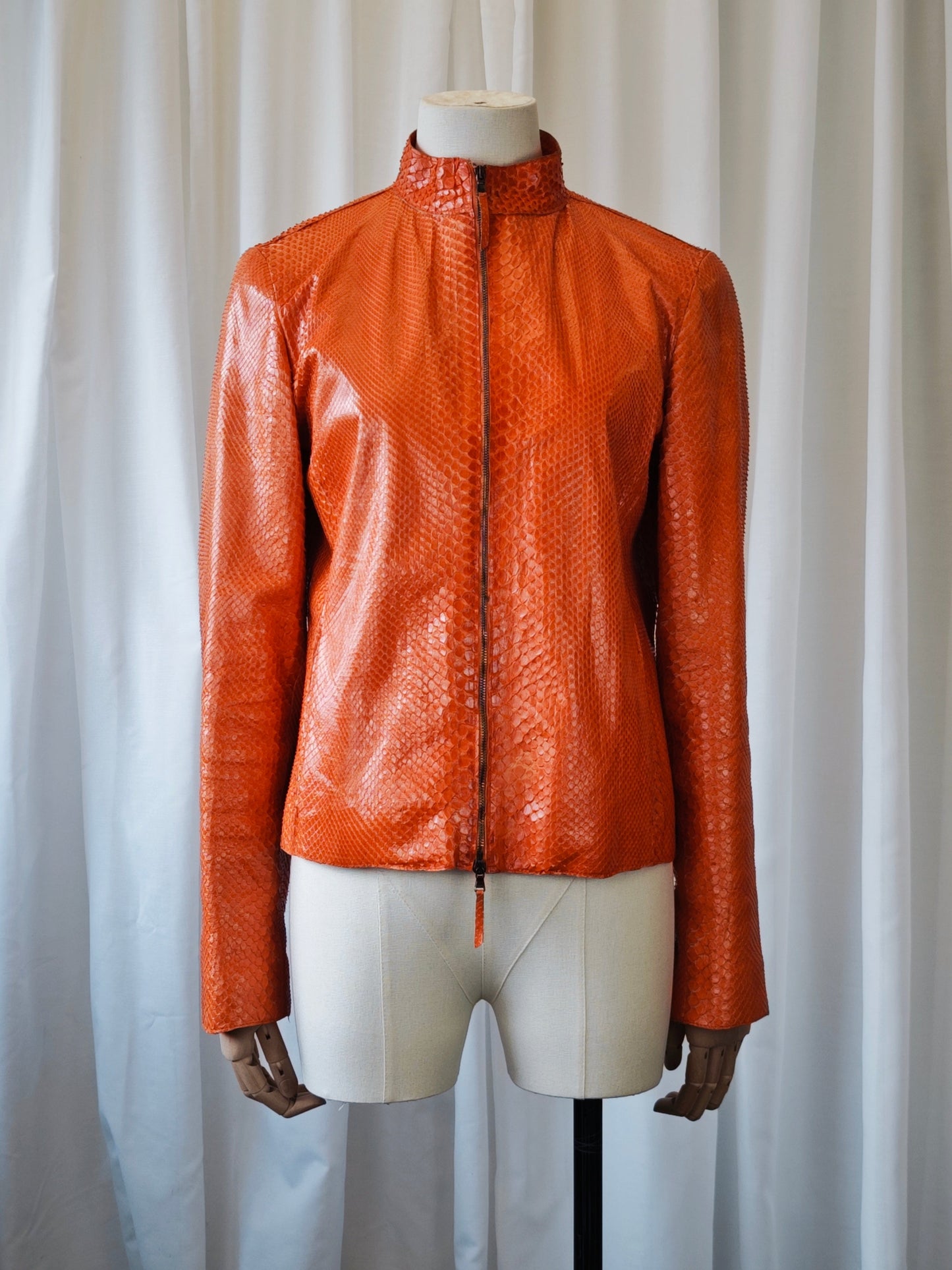 Genuine python leather jacket