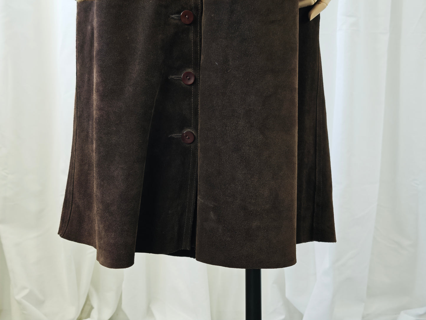 Chocolate suède skirt -XL