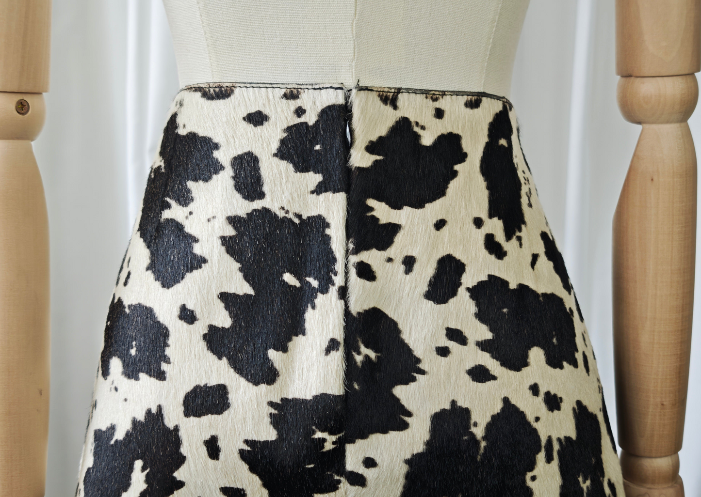 Cowhide mini skirt