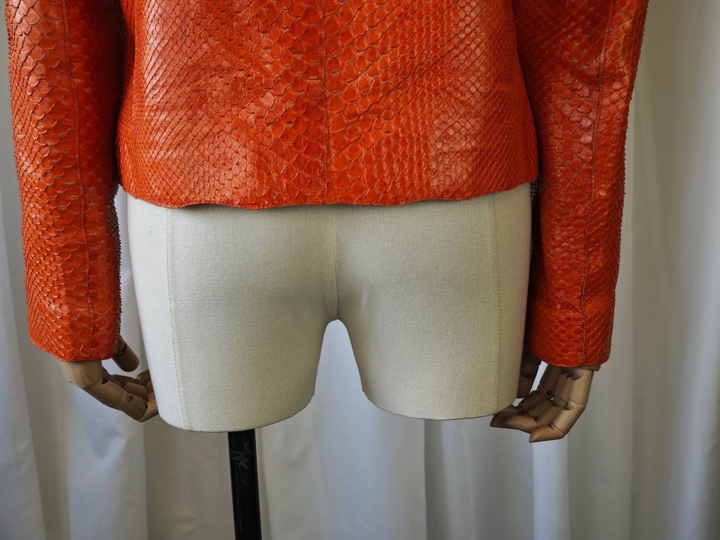 Genuine python leather jacket