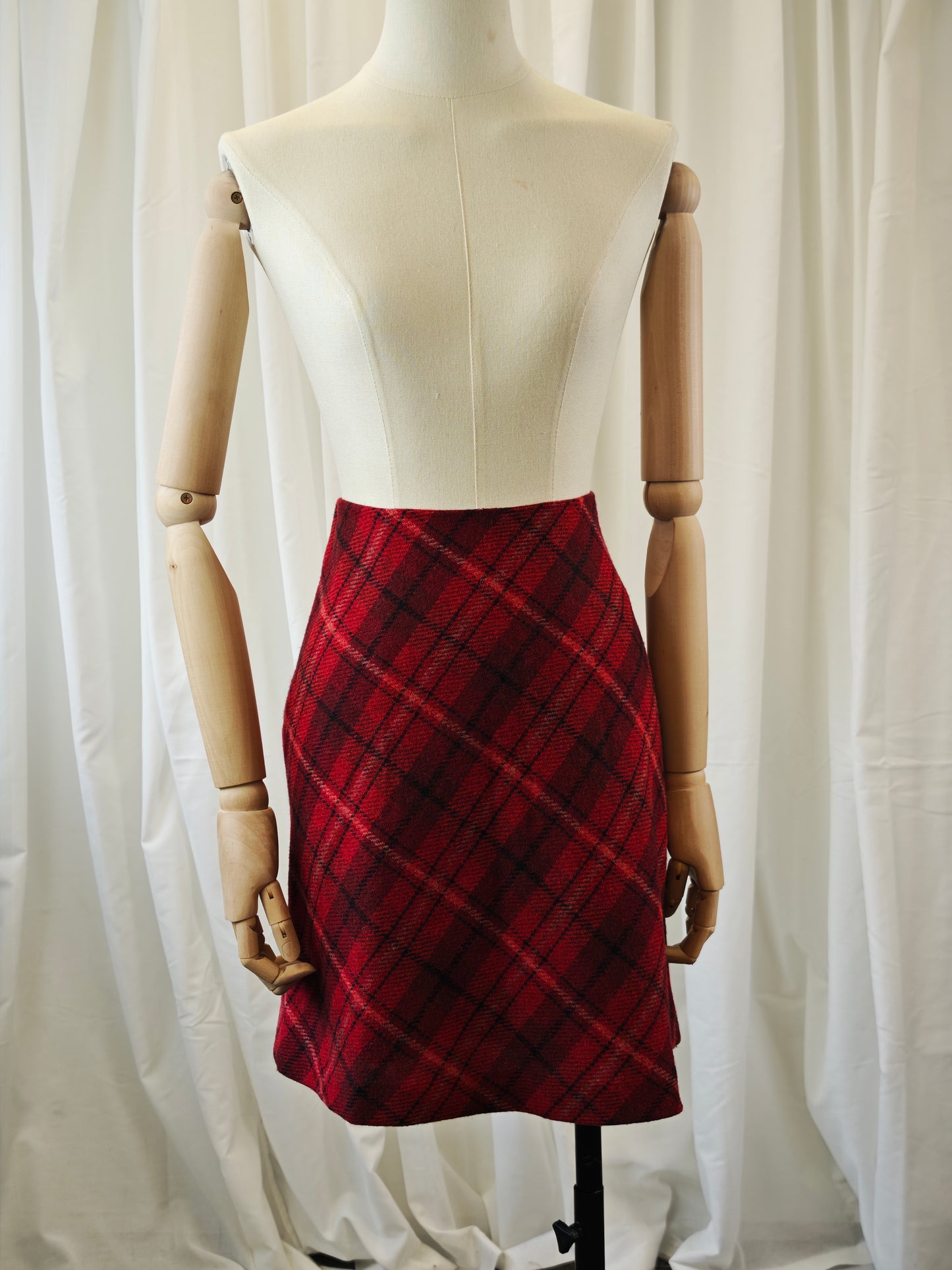 Wool checked skirt - S/M