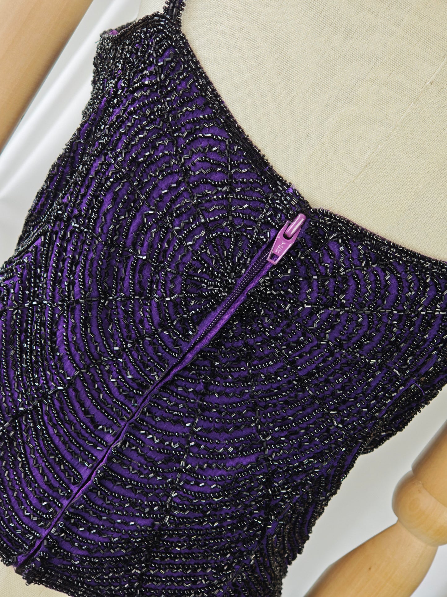 Silk beaded top
